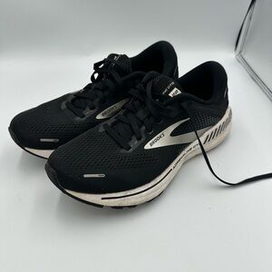 Brooks Ghost Black and White Running Sneakers